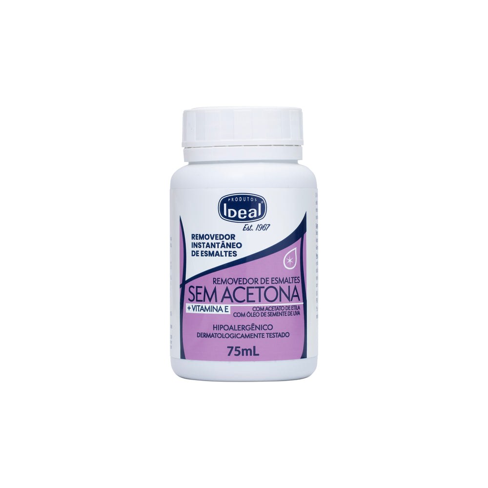 Removedor de Esmaltes Sem Acetona + Vitamina E - Instantâneo  - 75mL