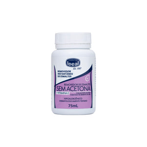 Removedor de Esmaltes Sem Acetona + Vitamina E - Instantâneo  - 75mL