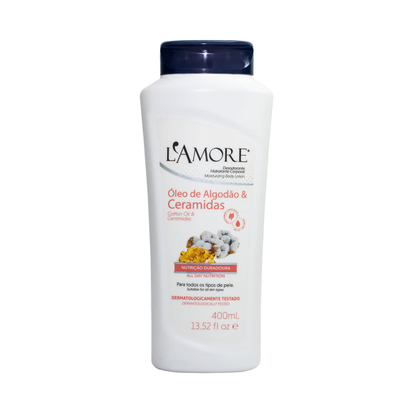 LAmore - Desodorante Corporal - Óleo de Algodão e Ceramidas  - 400ml