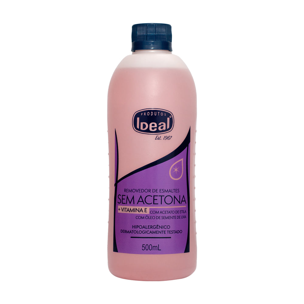 Removedor de Esmaltes Sem Acetona + Vitamina E  - 500mL