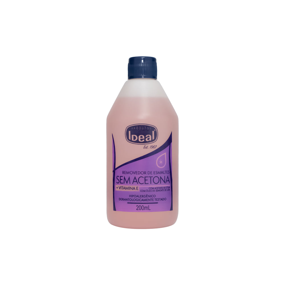Removedor de Esmaltes Sem Acetona + Vitamina E  - 200mL