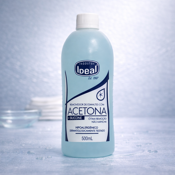 Removedor de Esmaltes com Acetona + Silicone  - 500mL
