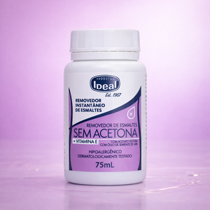 Removedor de Esmaltes Sem Acetona + Vitamina E - Instantâneo  - 75mL