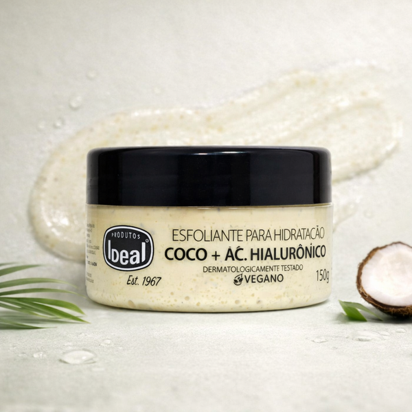 Esfoliante Hidrante Coco + Ácido Hialurônico - 150G