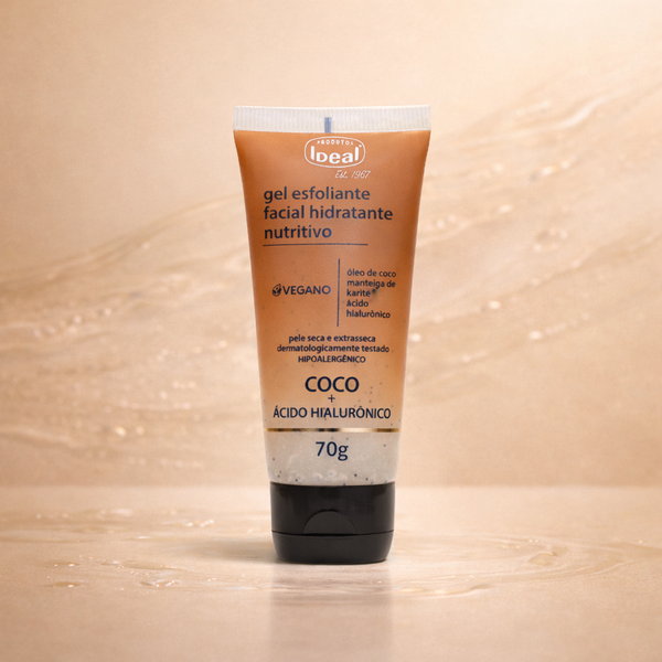 Gel Esfoliante Facial Hidratante Nutritivo Coco + Ácido Hialurônico - 70G