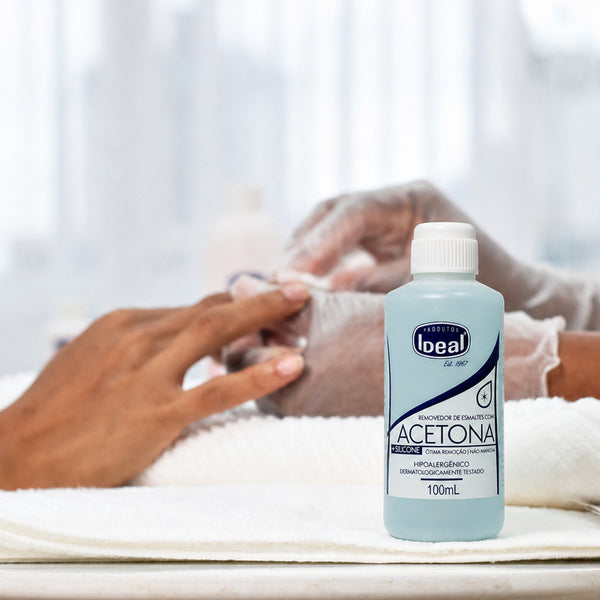 Removedor de Esmaltes com Acetona + Silicone  - 100mL