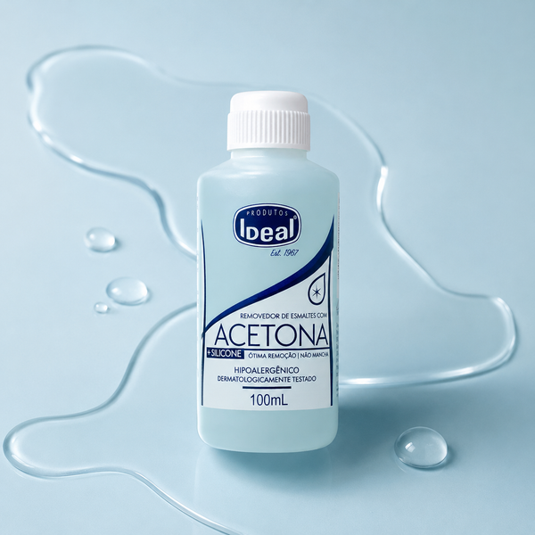 Removedor de Esmaltes com Acetona + Silicone  - 100mL