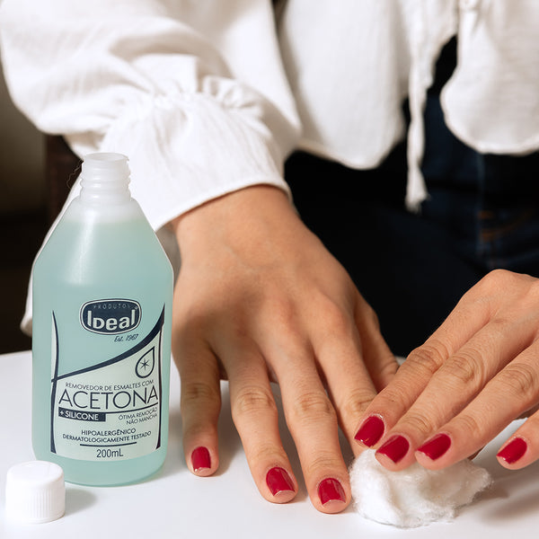 Removedor de Esmaltes com Acetona + Silicone  - 200mL